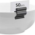Miniatyrbillede 2 af 4: 50 stk. sorte skilteclips madbakke etiket holder plastik buffet mad-perfekt