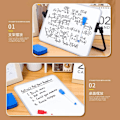 Miniatyrbilde 3 av 5: Magnetisk Liten Whiteboard, Mini A4 Whiteboard 30x21cm Dobbeltsidig Whiteboard-Perfekt Gray