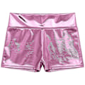 Miniatyrbilde 4 av 4: Høytaljede, skinnende, metalliske shorts i lakk for kvinner - Pole Dance Shorts, Hot Shorts, Trening, Rave, Fest, Pole Dancing, Clubwear - Perfekt A Green S