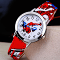 Miniatyrbillede 1 af 2: Børne Drenge Spiderman Kvarts Ur Tegneserie Kunstlæder Armbåndsur Gave-Perfekt Red