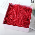Miniatyrbillede 1 af 6: Strimlet silkepapir, Raffia Hamper Strimlet gavefyld - Perfet Red 100g