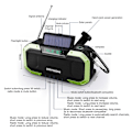 Miniatyrbild 5 av 10: 5000mAh vevradio vattentät nödradio solhögtalare - Perfet green