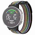 Miniatyrbillede 2 af 3: Passer til Polar Vantage urrem nylon loop justerbar håndledsrem - Perfekt Black Rainbow