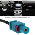 Miniatyrbilde 2 av 5: 2-pakning Universal Fakra Z til SMA Hann Adapterkabel Kompatibel med GSM Kjøretøyantenne GPS DAB TV Biltilbehør 15cm-Perfekt