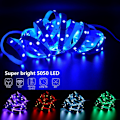 Miniatyrbillede 6 af 10: LED Strip Light RGB 5050/SMD2835 Flexible Ribbon DIY Led Light Strip RGB Tape Diode DC 12V bluetooth julebelysning - Perfet WS2811 5M 0 - 5W
