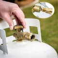 Propanadapter konverterar POL LP-tankserviceventil till QCC1 / Typ1-slang eller regulator - Perfekt