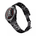 Pikkukuva 2 / 5: Nopea asennus titaani + ruostumattomasta teräksestä valmistettu ranneke Garmin Fenix 7x 7/6 6x Pro 5x Plus -kelloille, MARQ/enduro -vyö rannekoru - Musta - Perfet Black For Fenix 6X Pro