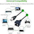 Miniatyrbilde 5 av 5: Ethernet-forlenger Rj45 hann til hun skrue nettverksforlengelseskabel 30 cm 2 stk (santanxing)-Perfet 0.6M
