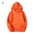 Miniatyrbillede 2 af 4: Unisex Bomuldstrøje med Snørehætte - Perfekt Orange L