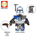Pikkukuva 2 / 3: 8 kpl Legion Clone Trooper Army Set Mini Captain Rex Jesse ja Echo Star Captain Rex 501st Clone Troo (FMY) - Perfet