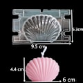 Miniatyrbild 5 av 5: Candle Making Form Plast Seashell Pilgrimsmussla Form Aromaterapi