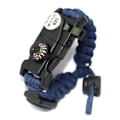 Miniatyrbillede 1 af 7: Survival Paracord-armbånd, ildstarter, vandtæt SOS-lys, kompas, fløjte, 20 i 1, udendørs ultimativ taktisk overlevelsesudstyrsæt, gave-perfet blå