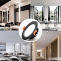 Miniatyrbillede 4 af 5: 7W LED Downlight Dæmpbar Sort 230V 5 Stk, 700LM = 70W, IP44, Kold Hvid 6000K, Udskæring 80-90mm-Perfet