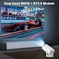 Miniatyrbild 4 av 4: 2025 NY 5G 4K Projektor Smart HD LED WiFi Bluetooth HDMI USB Android Kontor Hemmabio - Perfekt