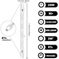Miniatyrbillede 4 af 6: 100W 118mm R7s Dæmpbar halogenlampe varm hvid 2800K (5 stk) - Perfet