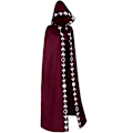 Pikkukuva 10 / 10: Unisex Moon Phases Kirjonta hupullinen viitta Mystinen keskiaikainen renessanssin pitkä viitta - Perfet red XL