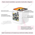 Miniatyrbild 5 av 5: Basketbollväckarklocka 7 Färgförändring Multifunktionell Noctilucence Elektronisk Klocka Barn Väckarklocka för Tw-Perfet White
