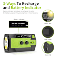 Miniatyrbillede 4 af 10: 4000mAh krankradio med solcellelygte og powerbank - Perfet black