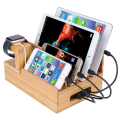 Miniatyrbilde 1 av 5: Natural Bamboo Ladestasjon, iPhone Dock Manager, Smart Watch, Nettbrett (ingen USB-hub) - Perfet