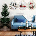 Miniatyrbilde 5 av 5: Julebroderisett, Håndlaget DIY Broderi-sett med trykte mønstre for nybegynnere og voksne - Perfekt color05