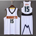 Miniatyrbillede 2 af 2: Sportstøj Nikola Jokic Denver Nuggets Basketballtrøje 15 Voksen Basketballtrøje Fodboldtrøjer City Sort-WELLNGS City Sort- Perfet City Black 4XL（180-185cm）