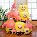 Miniatyrbild 3 av 5: Svampbob Fyrkant Patrick Star Plyschleksak Mjuk tecknad djurdocka för barn Animationsdockor Barn Födelsedagspresent Heminredning [DB]- Perfet B 90cm