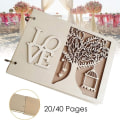 Miniatyrbilde 5 av 5: Rustikk gjestebok i tre til bryllup, forlovelser, scrapbooking - Perfet