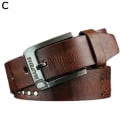 Miniatyrbilde 9 av 10: Klassisk skinnbelte for menn Casual Pin Spenne Midjebelter Waistba- Perfet coffee One-size