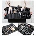 Miniatyrbillede 2 af 2: Kosmetiktaske Makeupbørste Taljeholder Multi Lommer Make-Up værktøj Taljetaske med Justerbart Bælte-Perfekt
