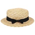Söt Barn Solhatt med Strå Bowknot Stor Brätte Strand Sommar Båt Strandband Rund Platt Topp-Perfekt