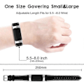 Miniatyrbild 3 av 5: Premium Äkta Läder Justerbart Armband för Fitbit Charge 6/5 - Perfekt Black Fitbit Charge 6