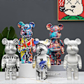 Pikkukuva 4 / 5: Bearbrick-patsas Karhu-patsaat ja -veistokset hahmot koristeet Pohjoismainen huoneen sisustus figuurit sisätilojen pääsiäiskoriste - Perfet Sales Promotion B