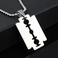 Miniatyrbillede 3 af 3: Halskæde - barberblad | Barberblad - Edition | Unisex - perfekt silver