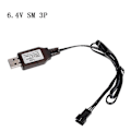 Miniatyrbilde 1 av 2: 6.4v/7.4v Lader Li-ion Batteri Sm-3p for RC Leke Fjernkontroll - Perfekt 6.4V