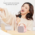 Pikkukuva 5 / 5: Mini Karaoke-laite, Kannettava Bluetooth-kaiutin, Karaoke-laite 2 langattomalla mikrofonilla Kannettava stereokaiutin Karaoke lapsille - Täydellinen blue