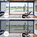 Miniatyrbillede 7 af 8: One Way Mirror Window Film Privacy Sun Blocking Glas Sticker - Perfet Blue-silver 40x300 cm