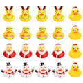 Miniatyrbillede 2 af 6: Jul Gummi And 20 stk Mini Ducking Legetøj Drenge Piger Float Bad Xmas Dekoration Gave til Ducking - Perfet