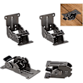 Miniatyrbilde 1 av 5: 0-90-180 Graders Selvlukkende Folding Hengsel Folding Bord Forlengelsesplate Folding Brakett Jern Folding Verkstedbeslag med Mørk Bronse 4-pakning