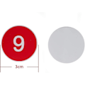 Miniatyrbilde 2 av 5: Nummererte merkelapper - Graverte nummererte merkelapper, ID-merkelapper, nøkkelmerkelapper uten hull - Perfekt 1-200 Red