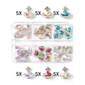 Pikkukuva 1 / 4: Planet Nail Art Charm kaari/sydämen muotoiset kynnet tekojalokivi jalokivikristalli, 3D Nail Art Koriste metalli Nail Nails Nail Art Korut 18- Perfet 18