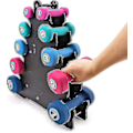 Miniatyrbillede 1 af 4: Dumbbell Stativ, Trekantet og Stor Blad 5-Trins Dumbbell Opbevaring Vægt Stativ Multi-Trins Perfekt til Håndholdt Vægtning