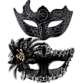 Miniatyrbild 1 av 5: Venetiansk mask för par, maskeradmask, venetiansk spetsmask för kvinna, maskeradfest för man - Perfekt