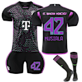 Pikkukuva 2 / 4: 2023/24 Bayern Away Musiala #42 Jalkapallopaita - Perfet 20(110-120CM)