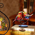 Miniatyrbild 6 av 10: Färgglada fåglar prydnad Fågelfigur 3 3- Perfet 3