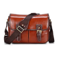 Miniatyrbild 1 av 2: Photo Luxury Camera Snyggt mode Retro PU- case Handväska Vattentät Shoulder Messenger DSLR-väska för Canon Nikon Sony L - Perfet Reddish Brown L