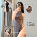 Miniatyrbilde 6 av 6: Kvinner Sexy Cheongsam Pyjamas Kjole Uniform Temptation - Perfet Gray