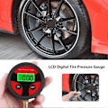 Miniatyrbild 4 av 5: Digital däcktrycksmätare, LCD Digital däcktrycksmätare för bil, lastbil, motorcykel Gänga: 1/8 NPT-Perfekt