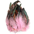 Miniatyrbillede 1 af 3: 200 stk Naturlige Hanehale Fjer 13-18cm Hanefjer Sorte Fjer til Karneval Halloween Julehåndværk Dekoration-Perfet pink