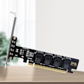 Miniatyrbild 3 av 5: 4.0 PCI-E X16 till 4-port SFF-8643 U.2 NVME expansionskort för SFF-8639-Perfet