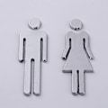 Miniatyrbillede 1 af 5: Badeværelsesskilte, skilt Mænd Kvinder toilet Bagside Mænd og Kvinder Eller Unisex Toilet/vaskerum/WC Skilt Dørsymbol - Perfekt